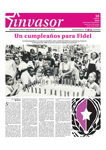 Portada de la edición impresa del 10 de agosto de 2019