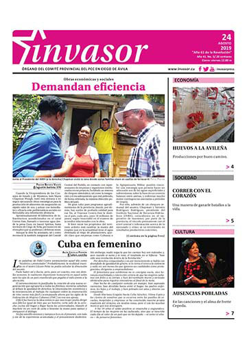 Portada de la edición impresa del 24 de agosto de 2019