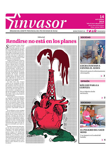 Portada de la edición impresa del 14 de septiembre de 2019