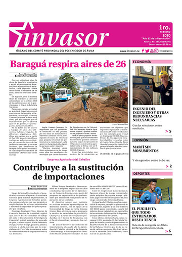 Portada de la edición impresa del 1 de febrero de 2020