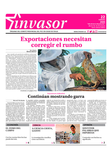 Periódico Invasor Año 41. No. 31