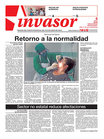 Portada de la edición impresa del 4 de julio de 2020