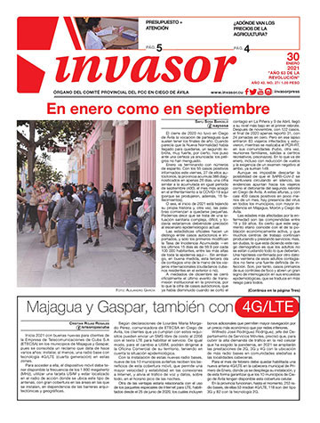 Portada de la edición impresa del 30 de enero de 2021