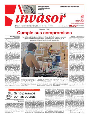 Portada de la edición impresa del 26 de junio de 2021