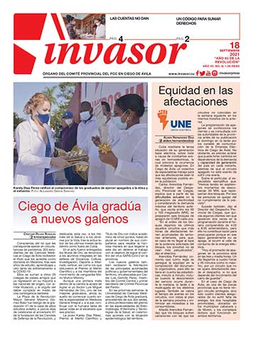 Portada de la edición impresa del 18 de septiembre de 2021