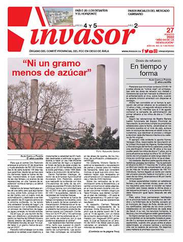 Edición impresa 27 de agosto de 2022