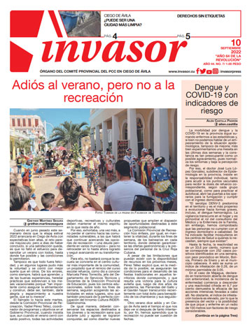 Edición impresa 10 de septiembre de 2022