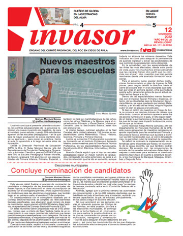 Edición impresa 12 de noviembre de 2022