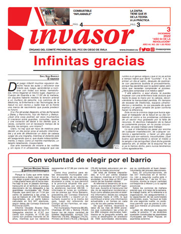 Edición impresa 3 de diciembre de 2022