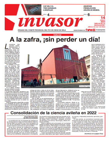 Edición impresa 14 de enero de 2023