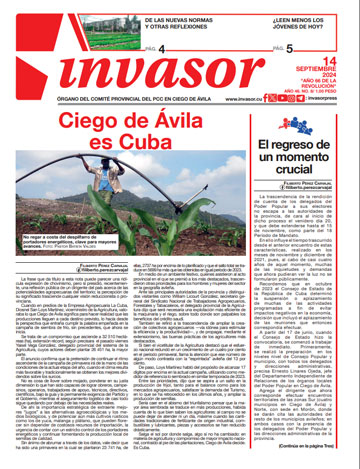 Edición impresa 14 de septiembre de 2024